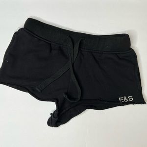 Emma & Stone black embroidered sweat shorts S